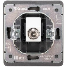 KRANZ Розетка ROUND HDMI с/у титан