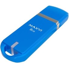 MAXVI USB флеш-накопитель P3 8GB sky blue, монолит с колпачком, ABS пластик, USB 2.0