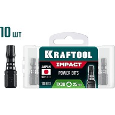 KRAFTOOL Impact TX 30, 25 мм, 10 шт, ударные биты (26195-30-25-S10)