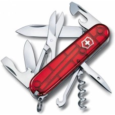 VICTORINOX Нож перочинный Climber (1.3703.T) 91мм 14функц. красный полупрозрачный карт.коробка