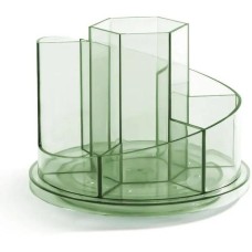 DELI Органайзер настольный 8943GREEN 150x150x114мм зеленый пластик