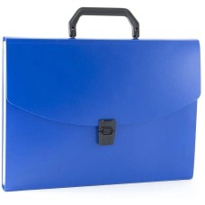 БЮРОКРАТ Портфель -BPP13BLUE 13 отдел. A4 пластик 0.7мм синий