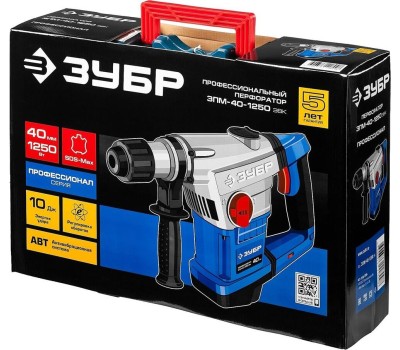 Перфоратор ЗУБР ЗПМ-40-1250 ЭВК Перфоратор вертикальный