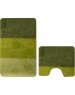 Коврики для ванной САНАКС 00206 SILVER Коврик в ванную двойной ЗЕЛЁНЫЙ 60х100+50х60 см 100% полиэстер