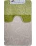 Коврики для ванной САНАКС 00206 SILVER Коврик в ванную двойной ЗЕЛЁНЫЙ 60х100+50х60 см 100% полиэстер