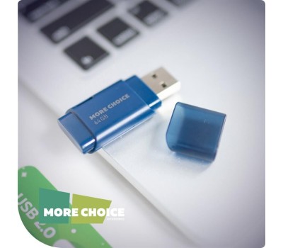 флэш-накопитель MORE CHOICE (4610196401114) MF64 USB 64GB 2.0 Dark Blue
