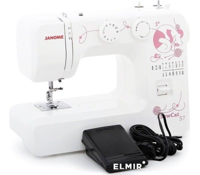 JANOME Sew Cat 57 белый/рисунок