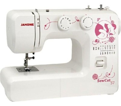 JANOME Sew Cat 57 белый/рисунок