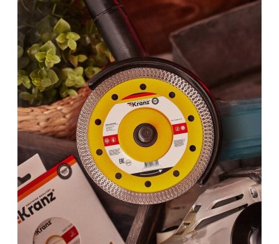 Диск алмазный KRANZ (KR-90-0141) Диск алмазный отрезной ультратонкий 125x22,2x1,4x10 мм