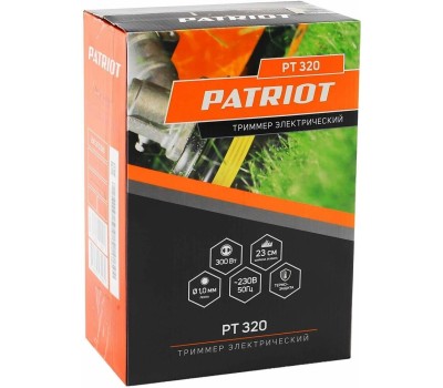 Триммер PATRIOT Триммер электрический PT 320 300Вт 0.4л.с. неразбор.штан. реж.эл.:леска упак.:1шт.