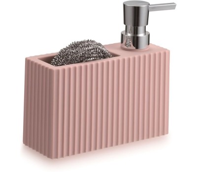 Диспенсер для мыла с карманом под губку ЕГ (575) Диспенсер для мыла с карманом под губку розовый