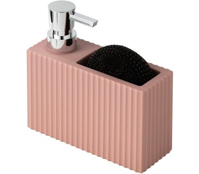 Диспенсер для мыла с карманом под губку ЕГ (575) Диспенсер для мыла с карманом под губку розовый