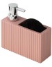 Диспенсер для мыла с карманом под губку ЕГ (575) Диспенсер для мыла с карманом под губку розовый