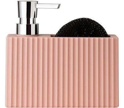 Диспенсер для мыла с карманом под губку ЕГ (575) Диспенсер для мыла с карманом под губку розовый