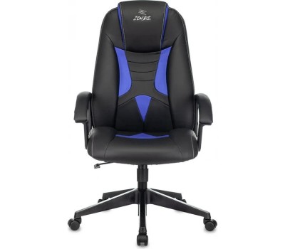 Кресло компьютерное игровое ZOMBIE Кресло игровое 8 синий эко.кожа крестов. пластик