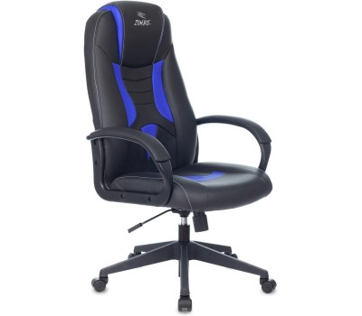 Кресло компьютерное игровое ZOMBIE Кресло игровое 8 синий эко.кожа крестов. пластик