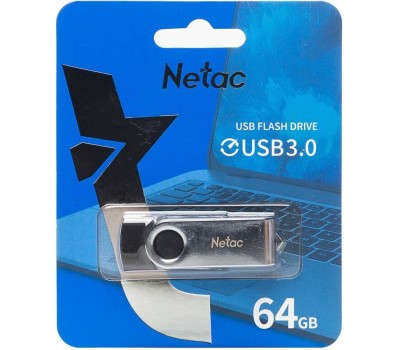 NETAC Флеш Диск 8GB U505 NT03U505N-008G-20BK USB2.0 черный/серебристый