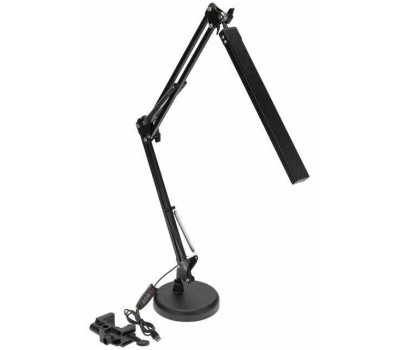 REXANT Светильник настольный с 2 креплениями (подставка и струбцина) LED, 10Вт, черный
