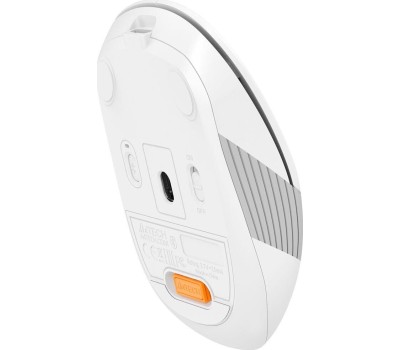 A4TECH Мышь беспроводная Fstyler FB10C, Bluetooth/Радио, оптическая, USB, 2000dpi, белый и серый [fb10c grayish white]