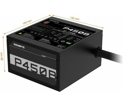 Блок питания GIGABYTE Блок питания GP-P450B, 450Вт, 80 PLUS BRONZE, 120мм, черный, retail
