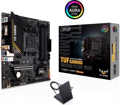 Материнская плата ASUS Материнская плата TUF GAMING A520M-PLUS WIFI, Socket AM4, AMD A520, mATX, Ret