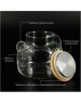 POMI D'ORO P250087 Neri Чайник заварочный стеклянный с фильтром-пружиной и бамбуковой крышкой, 1000мл