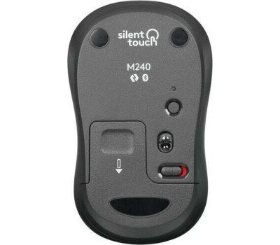 LOGITECH Мышь беспроводная M240 Silent, Bluetooth, оптическая, 4000dpi, графитовый [910-007078]