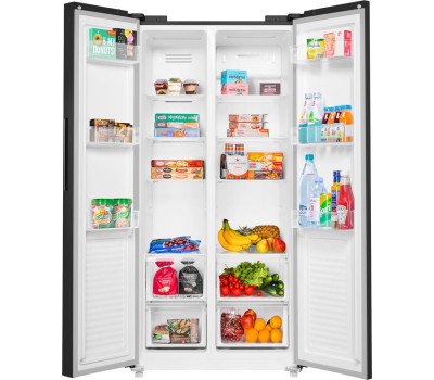 Холодильник MAUNFELD Холодильник двухкамерный MFF177NFBE Total No Frost, Side by Side, инверторный черный