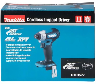 Ударный гайковерт MAKITA Ударный шуруповерт DTD157Z, без АКБ, без ЗУ