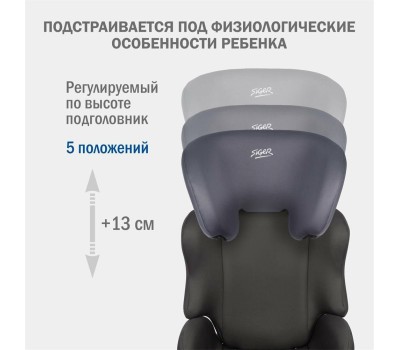 Автокресло детское SIGER УУД Смарт гр.II/III, маренго