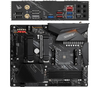 Материнская плата GIGABYTE Материнская плата B550 AORUS ELITE AX V2, Socket AM4, AMD B550, 4xDDR4-3200, HDMI+DP, 3xPCI-Ex16, 1xPCI-Ex1, 4xSATA3(RAID 0/1/10), 2xM.2, 8 Ch Audio, 2.5GLan, WiFi, (2+4)xUSB2.0, (5+2)xUSB3.2, (0+1)xUSB3.2 Type-C™, ATX, RTL {8} 