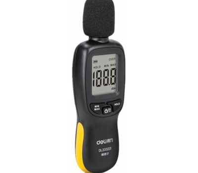 DELI Измерительный и разметочный инструмент Измеритель уровня шума цифровой (шумомер) DL333201 диапазон измерений уровня шума 30 - 130 дБ
