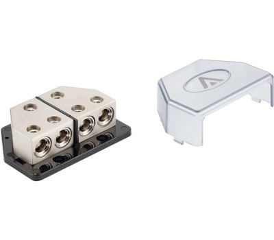 Дистрибьютор ASPECT Биполярный дистрибьютор питания, DBB-2444, Вход 2x4(8)Ga - Выход 4x8(4)Ga, никель