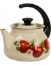 Чайник КМЗ 42704-122/6 эмал 3,0л сфер конс/руч с рис, слоновая кость