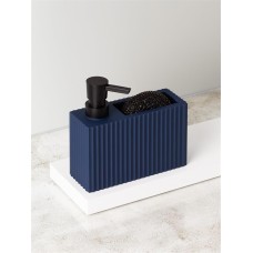 Диспенсер для мыла с карманом под губку ЕГ (576) Диспенсер для мыла с карманом под губку синий