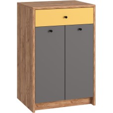 Модульная мебель МЕБЕЛЬ-КОМПЛЕКС JAM Комод 1Я Дуб крафт табачный/Серый шифер/Сэнд