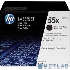 HP CE255XD Картридж ,Black{LJ P3015, Black, (2 х 12500стр), 2-pack}