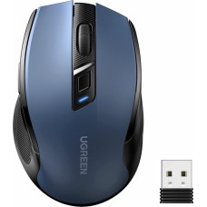 UGREEN Беспроводная компьютерная мышь MU006 (25753) Ergonomic Wireless Mouse 2.4G 4000DPI Silence Design 2.4 GHz&BT. Цвет: синий