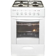 ЛЫСЬВА Газовая плита ЭГ 4к01 МС-2у, электрическая духовка, стеклянная крышка, белый