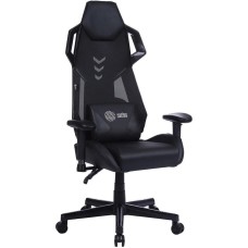 Кресло компьютерное игровое CACTUS Кресло игровое CS-CHR-090BL, на колесиках, эко.кожа/сетка, черный