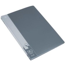 БЮРОКРАТ Папка -BPV30GREY, 30шт вкладышей, A4, пластик, 0.65мм, серый