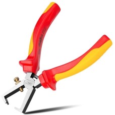 Клещи DELI Диэлектрические клещи для снятия изоляции DL515006 160мм, сталь Cr-V, сертификат VDE для работ под напряжением до 1000 В