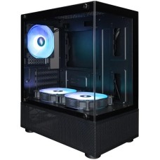 Корпус для ПК 1STPLAYER MIKU Mi2-A ARGB Black / mATX / 3x120mm ARGB fans / Mi2-A-BK-2FC7R-1FC7