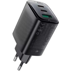 ACEFAST Сетевое зарядное устройство A108 PD67W Gan 2*USB-C+USB-A Charger EU. Цвет: черный