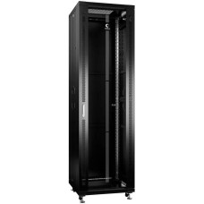 CABEUS Шкаф коммутационный SH-05C-42U60/60-BK напольный, стеклянная передняя дверь, 42U, 600x2055x600 мм
