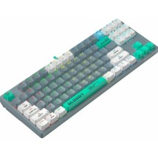 A4TECH Клавиатура проводная Bloody S87 Energy grey/green (механическая, USB, for gamer, LED) (S87 USB ENERGY ASH)