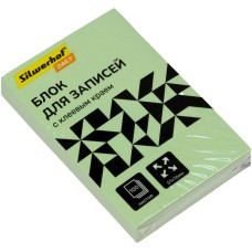 SILWERHOF Блок самоклеящийся бумажный Daily 51x76мм 100лист. 75г/м2 пастель зеленый