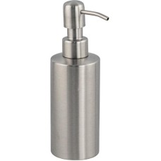 САНАКС - Дозатор для жидкого мыла настольный, 310 мл, цилиндрический корпус, из нержавеющей стали SUS 304, цвет САТИН. 22076