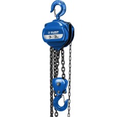 ЗУБР ТШ-3-3, 3 т, 3 м, ручная цепная шестеренная таль, Профессионал (43081-3)