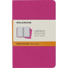 MOLESKINE Блокнот CAHIER JOURNAL CH011D17 Pocket 90x140мм обложка картон 64стр. линейка розовый неон (3шт)